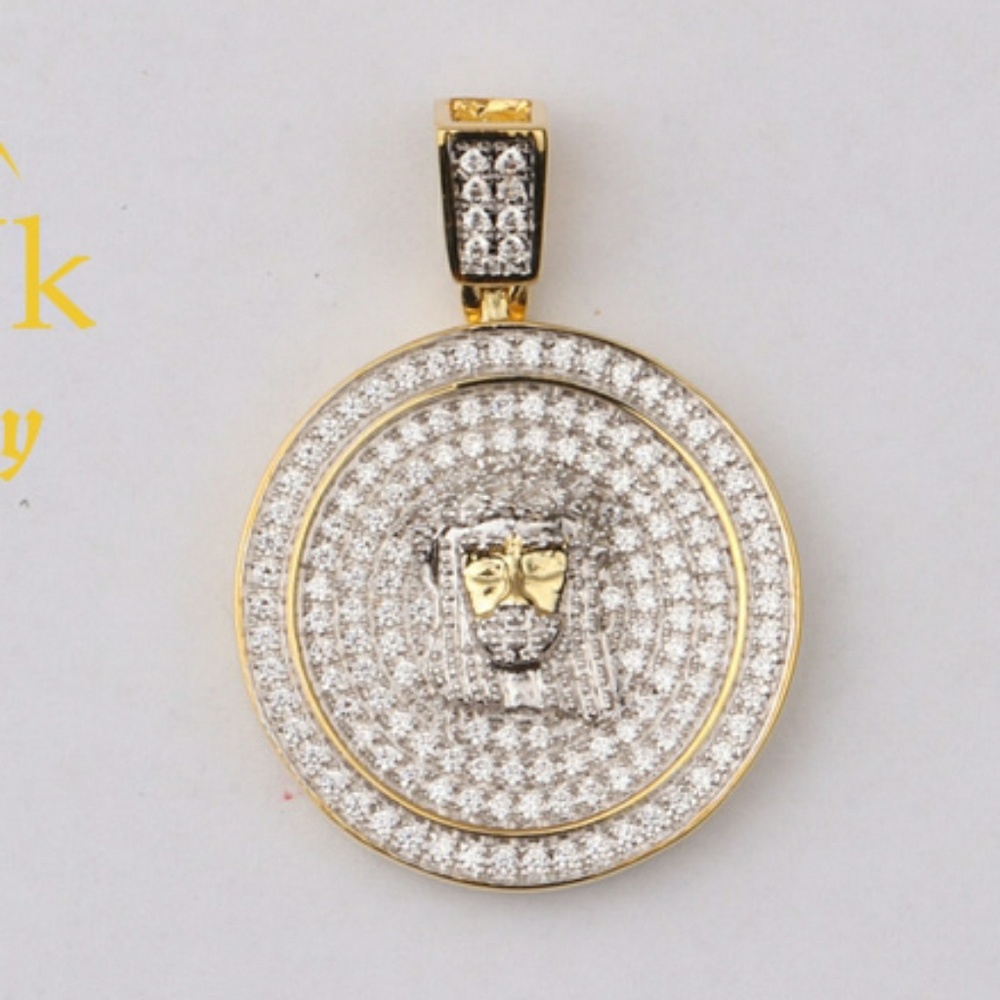 Iced Out Custom Jesus Head Medallion Pave Pendant